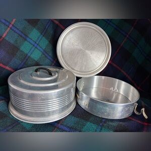 Vintage USA 3pc CAKE Regal CARRIER Aluminum PIE